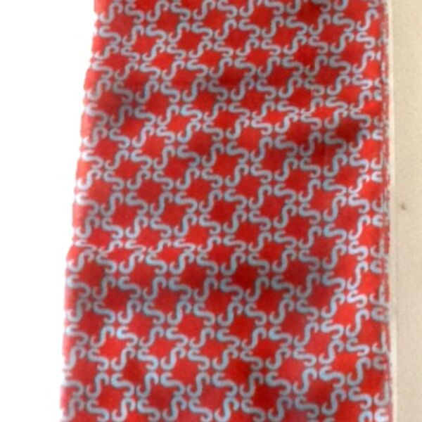 Rusty Orange and Pale Blue S Check Scarf
