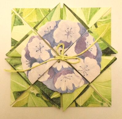 Rhododendron Origami Folding Card