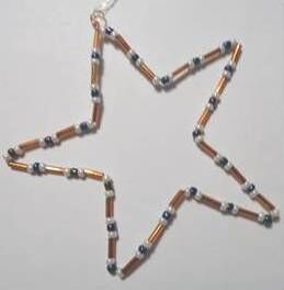 Stripey Beaded Star