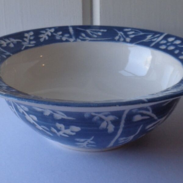 Small Blue & White Rimmed Bowl