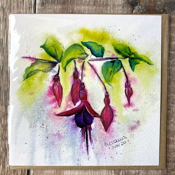 Bloom Fuchsia card