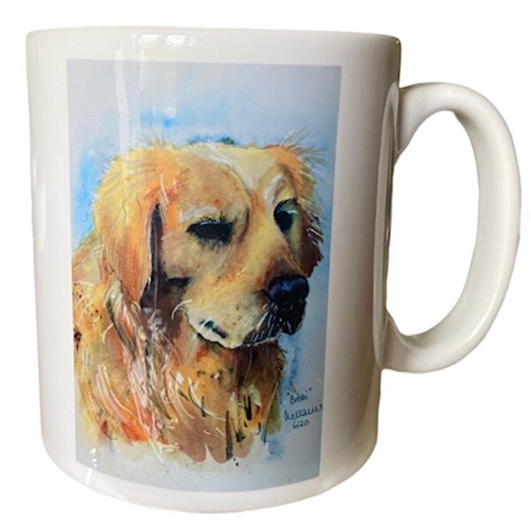 Golden Retriever earthenware mug