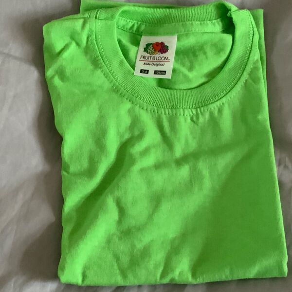 Lime green embroidered t-shirt 5/6 Lime green t-shirt 5/6