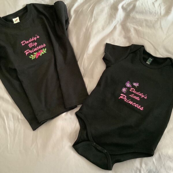 Babygrow, black embroidered 12/18 months Babygrow t-shirt black