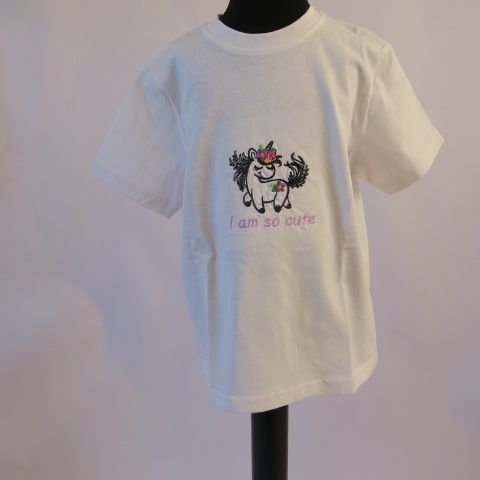 Child Tee shirt with Cute Unicorn design in White