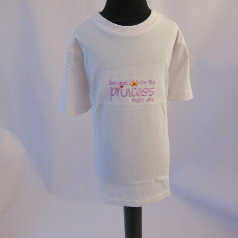 White Embroidered T-shirt for girl