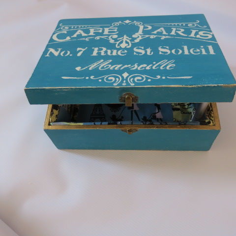 Shabby Chic Keepsake Box - Blue