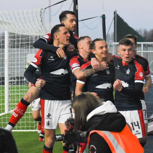 Falkirk goal celebration