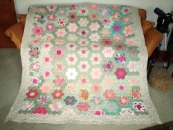Grandmothers Flower Garden Patchwork Quilt