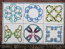 Celtic knots silk on silk