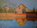 River at Houghton, Cambs - acrylic