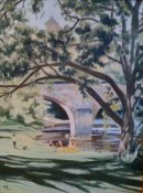 Castelnaud, Dordogne - acrylic