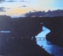 Dordogne from Domme at Twilight - acrylic