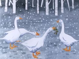 Festive geese
