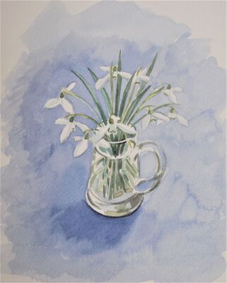 snowdrops watercolour