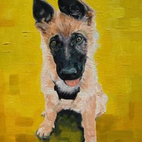 'Untitled' German Shepherd Dog Portrait