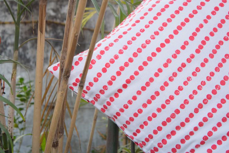 1421187-Organic Cotton Block Printed Cushion Cover