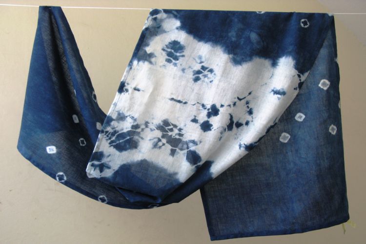 2822508-Indigo Cotton Scarf