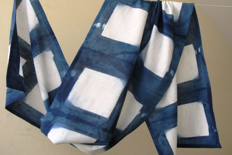2822509-Indigo Cotton Scarf