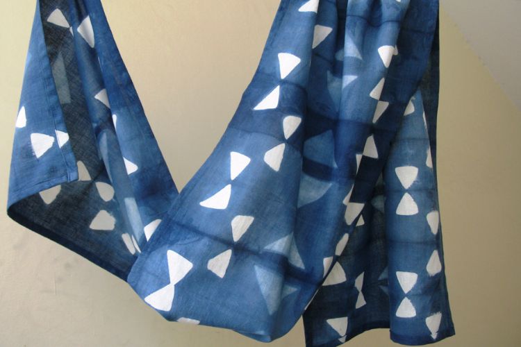 2822511-Indigo Cotton Scarf