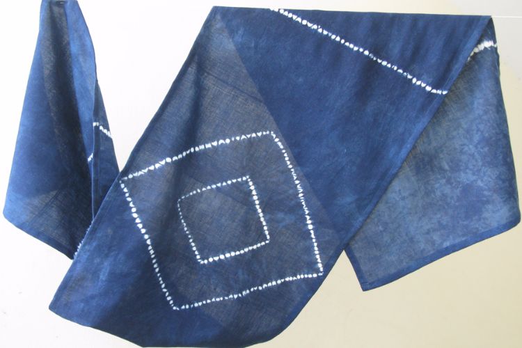 2822512-Indigo Cotton Scarf