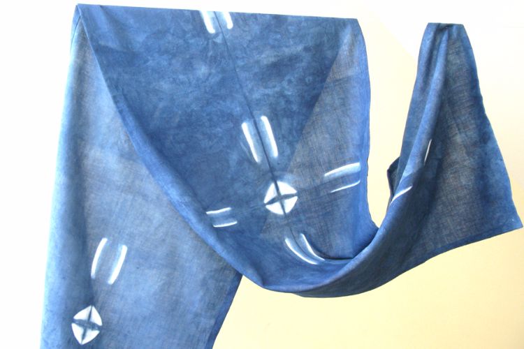 2822513-Indigo Cotton Scarf