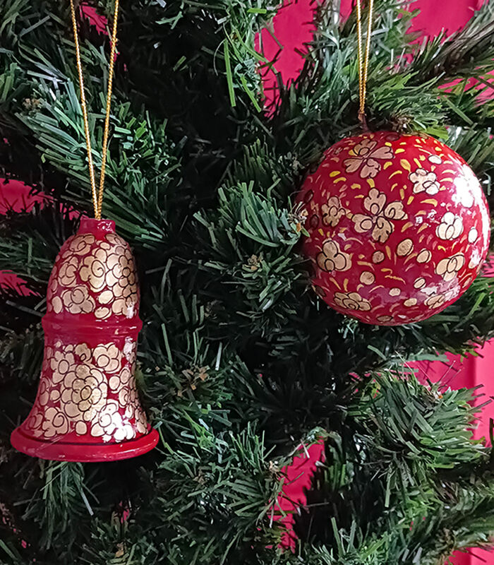 Papier-mâché Christmas Tree Decorations 2314377, 378