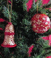 Papier-mâché Christmas Tree Decorations 2314377, 378