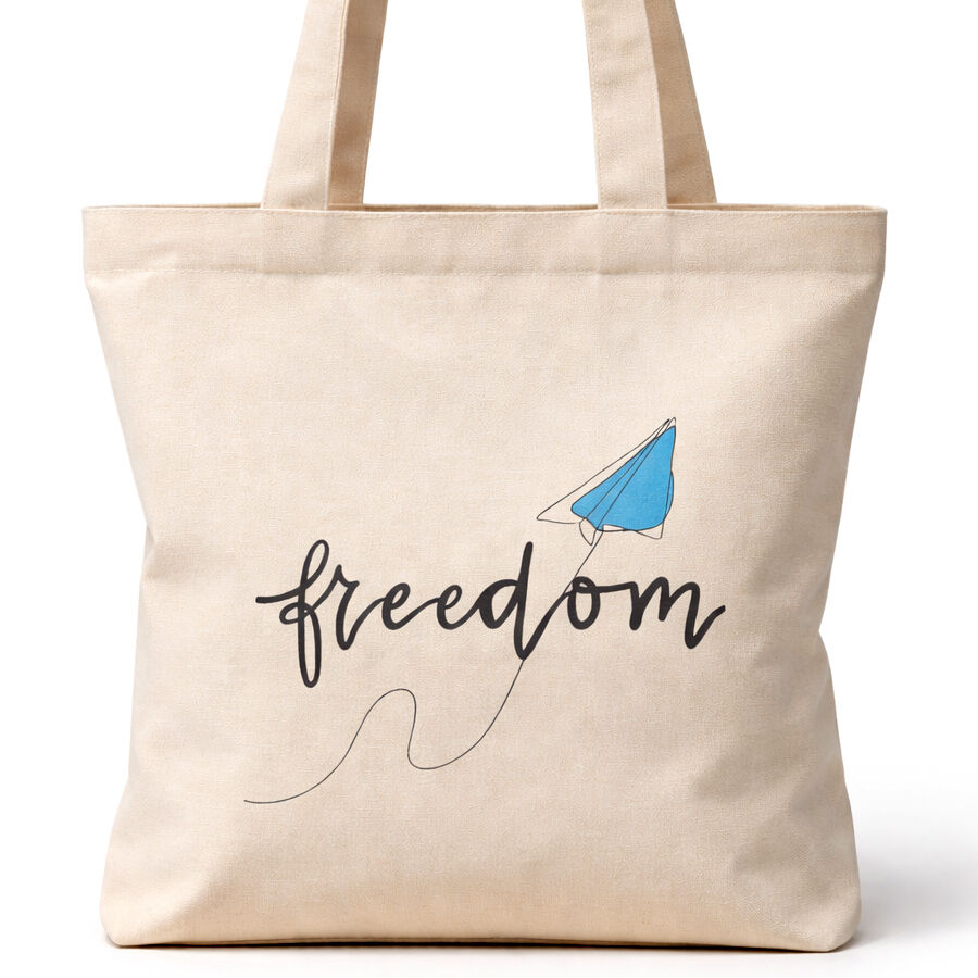 Canvas Tote with Zip and Pocket