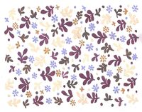 G-202022 Greetings Card Greetings card. White background decorated with lilac and purple and brown leaves