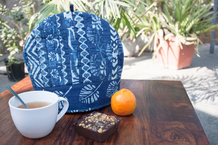 Indigo Cotton Tea Cosy