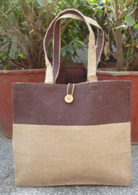 Double Tone Jute Bag - 5011646