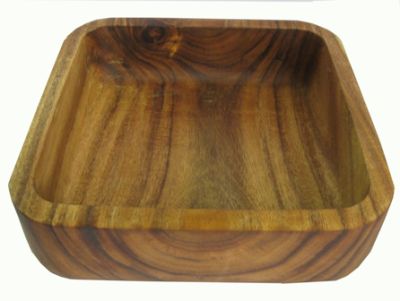 Square wooden bowl