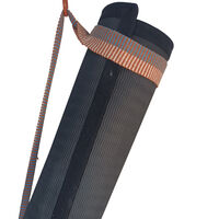 Blue Yoga or exercise map half unrolled