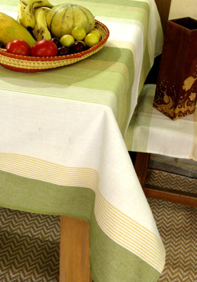 Fresh new 100% cotton handwoven tablecloth from BMKA