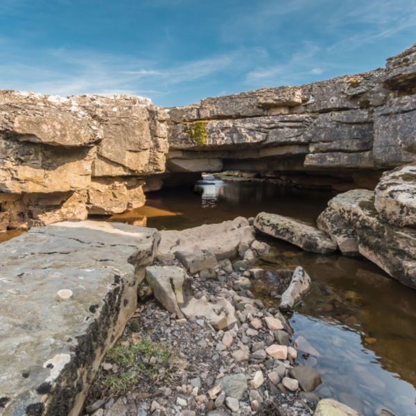 God's Bridge, a natural limestone formation over the river Greta