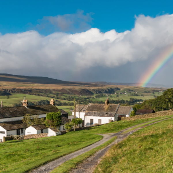Over to Holwick with Rainbow from Arla Burn