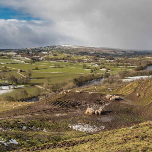 Teesdale and Lunedale from Whistle Crag in Winter