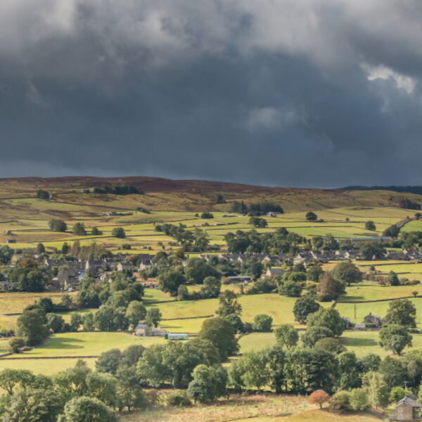 Mickleton from Whistle Crag in Dramatic Light