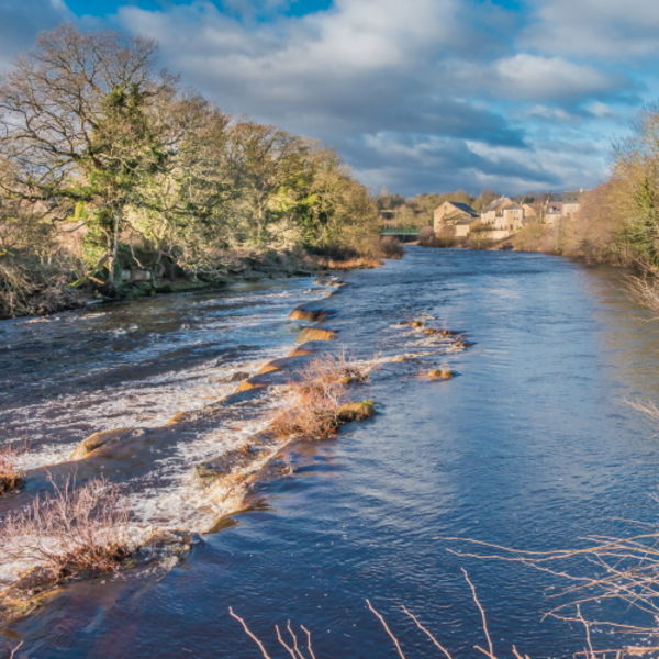 The River Tees at Barnard Castle, upstream from Demenses Mill