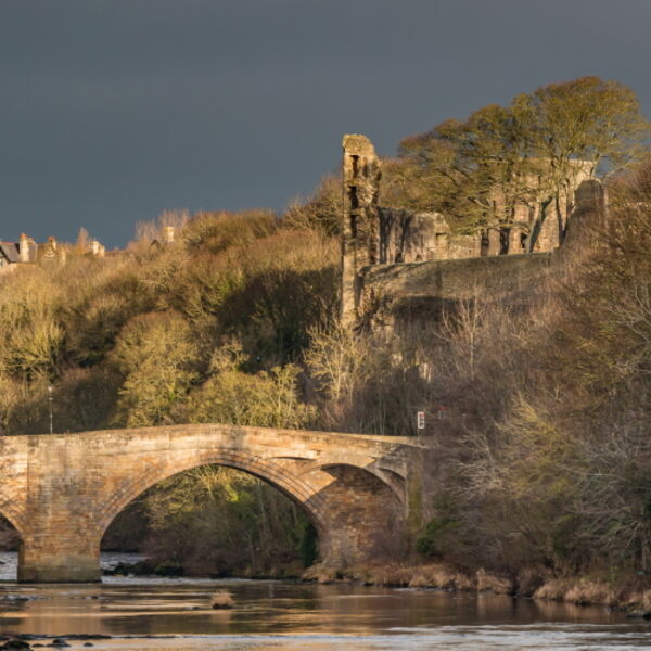 Winter Sun on County Bridge