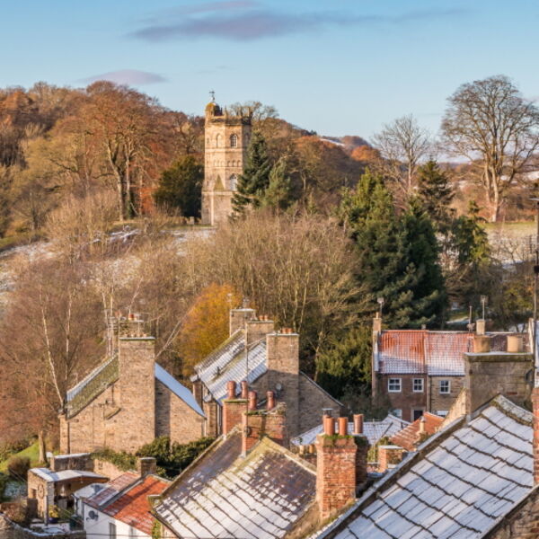 Culloden Tower from Castle Walk in Winter Sun