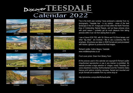 Teesdale 2022 Calendar