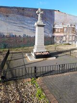 There was a memorial outside to those killed in Silvertown during the two world wars
