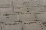 Some of the sponsors who helped finance the building of The Globe have their names engraved on the flagstones