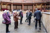 In the standing-only area - open air and no umbrellas allowed, if it rains during a performance!
