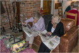 Audrey Stoner & guest, Eve Smale catching up on the news