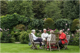 A relaxing chat after the tour of the House