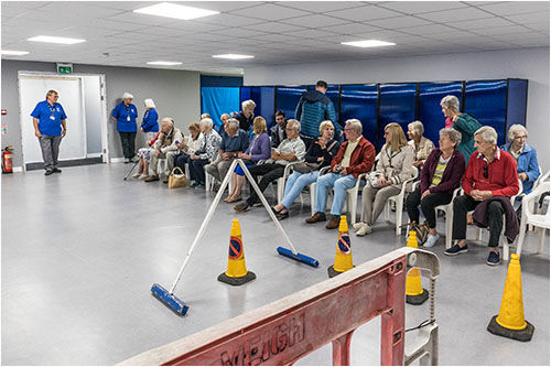 We learned all about how the dogs are trained to avoid obstacles