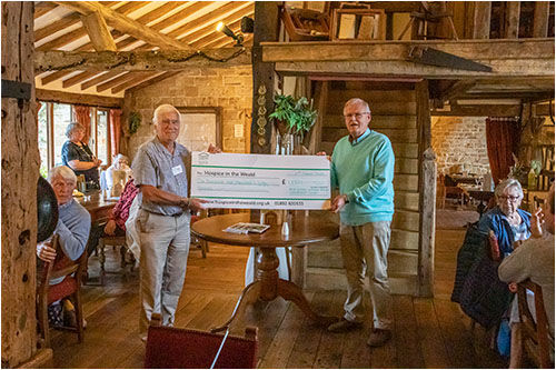 Presenting the cheque for the amount we had raised